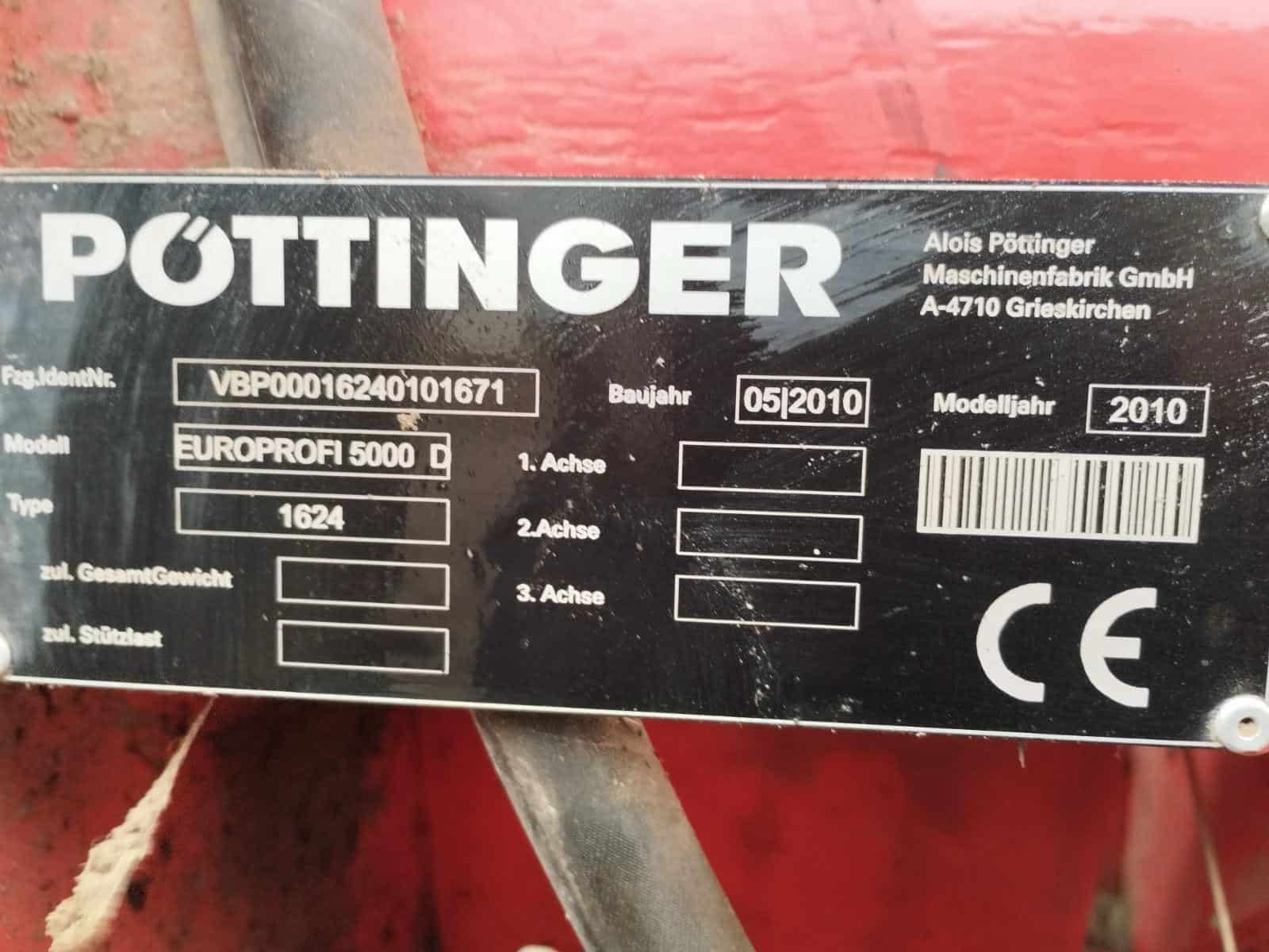 Pöttinger EUROPROFI 5000 (Naudota technika)